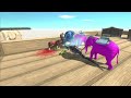 Race to eat Pink Modern Mammals - Animal Revolt Battle Simulator