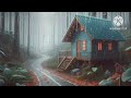 RAIN and THUNDER bedtime sounds   Rain on The Roof in the Foggy Forest   End Insomnia, Relax, ASMR