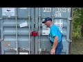 OFF GRID 40 ACRES in Michigan? Installing new lock on the shipping container #upperpeninsula