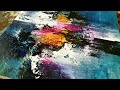 Abstract painting / How to paint abstract painting and texture the canvas with gesso / Demo