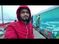 Train Journey In Heaven Kashmir | Most Luxury Vistadome Coach Snow Journey | Banihal To Srinagar