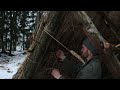 6 DAYS Winter Bushcraft: Building a Survival Shelter in Snow & Cold