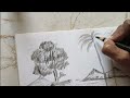 Simple Scenery Drawing #scenerydrawing #howto #pencilart