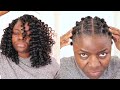 No Cornrow Crochet Braids Rubber Band Method | Short 4c Hair | Toyotress | Dilias Empire.