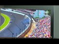 Indy 500 tyre into crowd close up
