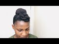 Bun faux hawk Natural Hairstyle on Short to Medium length (No Extension) || my first faux hawk