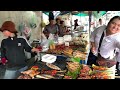 Food & People Activities - Cambodian Daily Lifestyle | Delicious Grilled Fish, Red Sausages & More