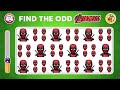 Find The ODD One Out - Avengers Edition 🦸‍♂️🦸‍♀️🦸 Emoji Quiz | Easy, Medium, Hard Levels