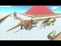 ESCAPE FROM ROBO SPINOSAURUS - LAST SURVIVOR - PYRAMID COURSE - Animal Revolt Battle Simulator