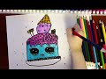How to draw a cute cake step by step | Drawing for kids