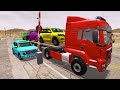 Flatbed Trailer new Toyota Cars Transportation with Truck - Pothole vs Car #5 -  BeamNG.Drive