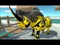 RUNNING DOWN THE ROAD TO ESCAPE ANCIENT RHINOS! EXTREME CHALLENGE - Animal Revolt Battle Simulator