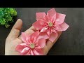 Amazing Ribbon Flower Easy DIY Ribbon Flower Hand Embroidery design Cloth Flowers