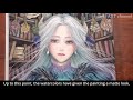 【Eng sub】Witch Magic Experiment🎨Luminescence Paints, Watercolor illustration making