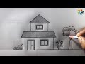 How to draw a House || House Art || Pencil Drawing