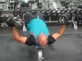 Decline Dumbbell Flyes 95 pounds