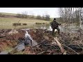 Manual Beaver Dam Removal No.105 - Judge For Yourself Whether This Dam Held A Large Amount Of Water