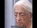 The intense pain of suffering | Krishnamurti