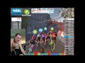 Zwift EVR America West. B rider keeping up with the A group. Almost got dropped 20 times!!! 🥵