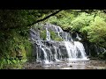 Calming Waterfall with Flowing Water Sounds - Purakaunui Falls New Zealand