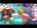 The Little Mermaid Movie 2023 Ariel and Flounder Find Seaprise Treasure Chests with Ursula Doll