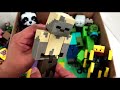 New Minecraft Figures Panda Tamed Wolf Horse Pig Sheep Chicken Iron Golem Steve Enderman Alex Ocelot