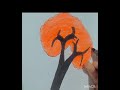 how to draw a Orange colour Tree #drawing #video #art #🧡