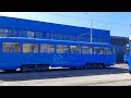 Zajezdnia tramwajowa w Zagrzebiu w Chorwacji./Tram depot in Zagreb, Croatia.