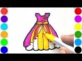 how to draw dress/ easy step by step/ drawing for kids/ children art /toddlers