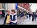 Crowded Street of Dublin City centre | 4k Walking tour of Dublin Ireland