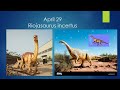 Age of Dinosaurs Calendar: April
