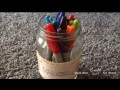 DIY - Pickle Jar into a Markers Bin.