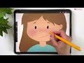 How To Draw Cute Cartoon Characters - Drawing Faces | Procreate Digital Art Tutorial + GIVEAWAY!