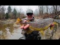 Catching a Giant Trout in a Train Trussell Hole #trout #fishing #fish ￼￼