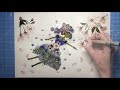 Art from dried pressed flowers 'Fairy Who is Enjoying the Aroma of the Blossoms'. With Animation!