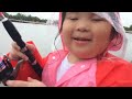 Barelang fishing pond. 6yo girl fight big grouper.