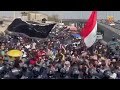 تظاهرة لشريحة الموظفين في بغداد للمطالبة بتعديل سلم الرواتب