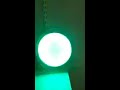 Round thing with lights that move with music
