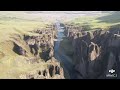 Fjadrargljufur canyon  Drone Fly