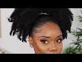 SUPER Big High Puff on 4c/b Natural Hair Using $5 Braiding Hair ! | Protective Style | Chev B.