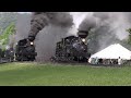 Cass Scenic Railroad, Parade of Steam, Five steam engines running together, June 2022