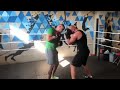 Amateur sparing with my friend