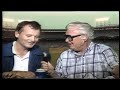 Bill Murray and Harry Caray Open First Night Game At Wrigley Field