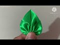 How to make ribbon leaves I  D.I.Y. Satin Ribbon Leaves - Tutorial | Green leaves tutorial