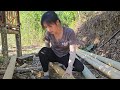 Build the second bamboo cabin - enjoy grilled chicken - Lý Thị Hoa