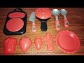 3 Minutes Satisfying with Unboxing mini red kitchen playset