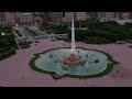 Buckingham Fountain Evening Lights & Music - Drone Video - Chicago, Grant Park