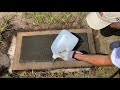 Cleaning Bronze Veteran Ground Level Flat Grave Marker Headstone