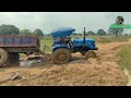 Sonalika Rx 42 Struggling In Mud With Fully Loaded Trolley