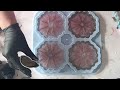 #520 EN: Dirty Pour 3D Flower Coasters inspired by  @artbynayanika   | #epoxyresin